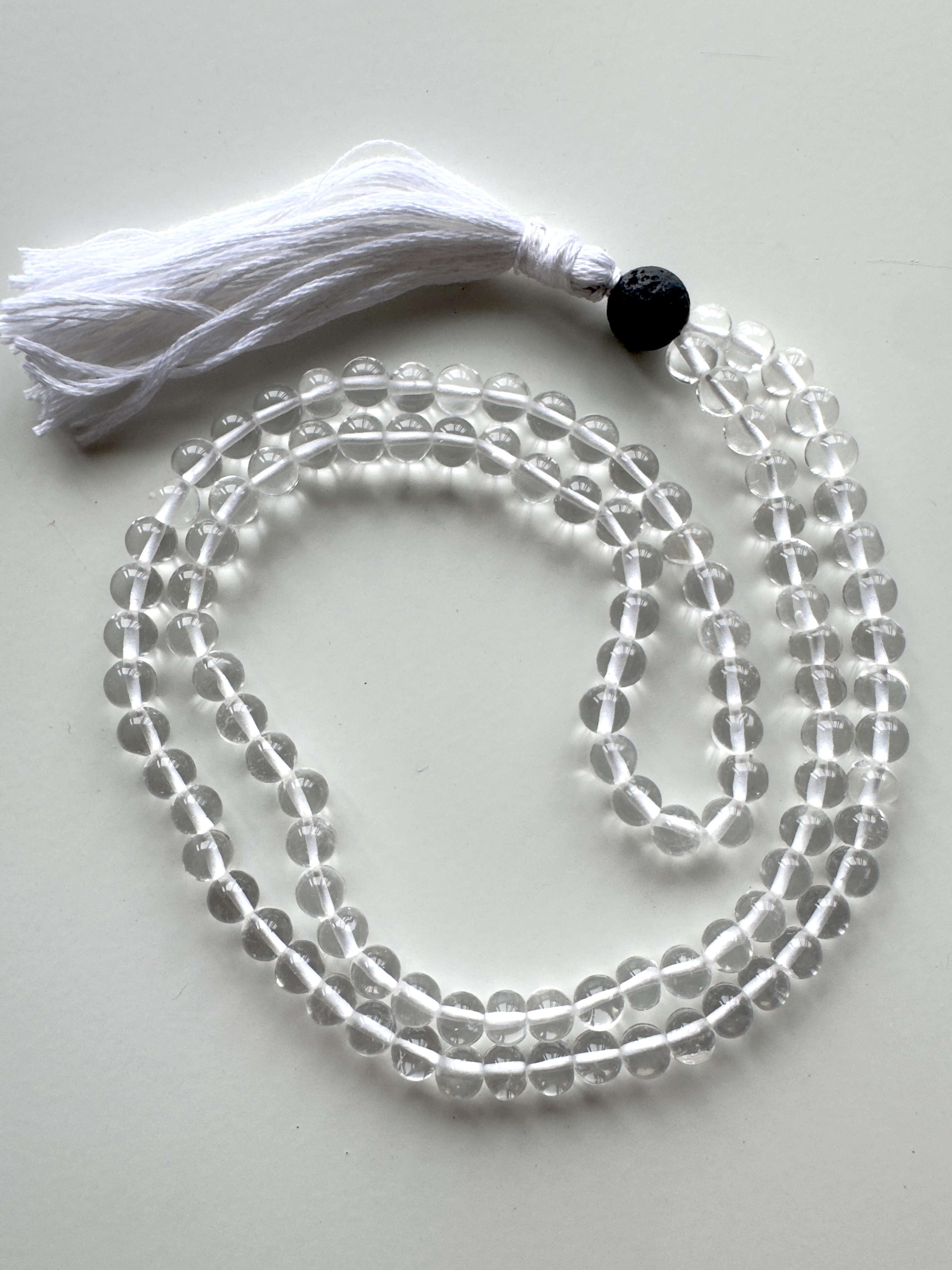 Clear Canto — Crystal Quartz Mala