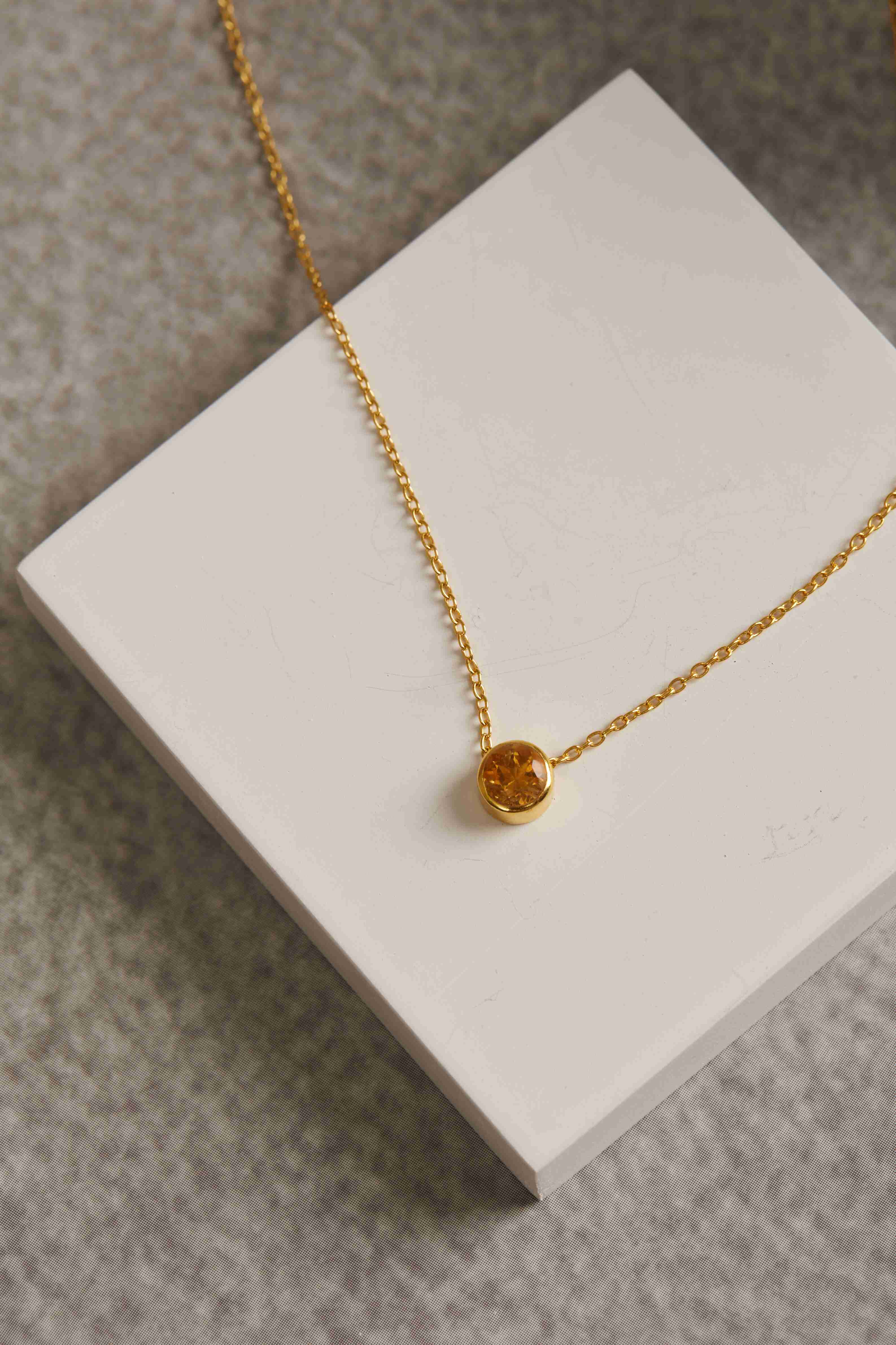 Golden Verse — Citrine Necklace