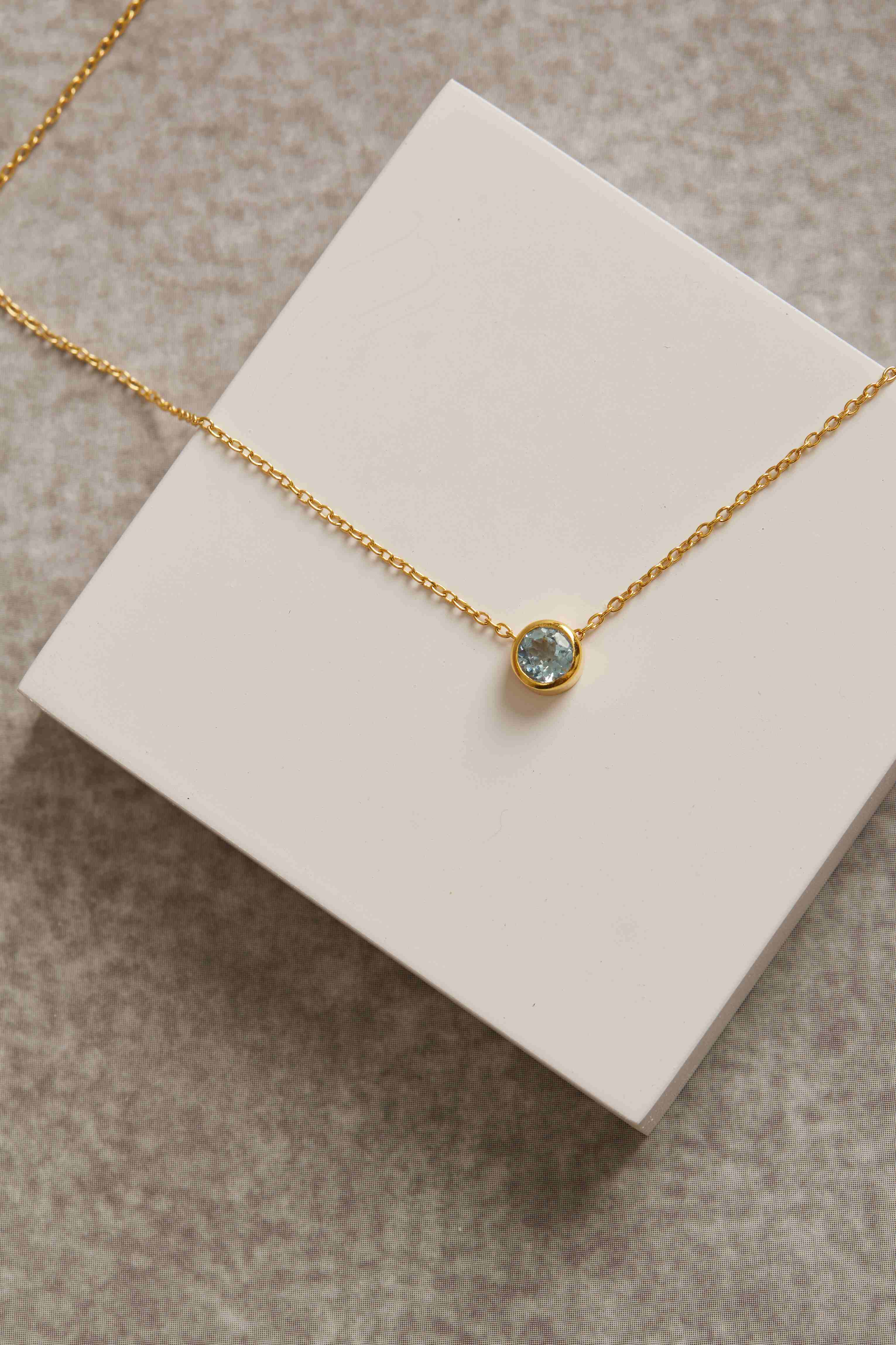 Tidal Verse — Aquamarine Necklace