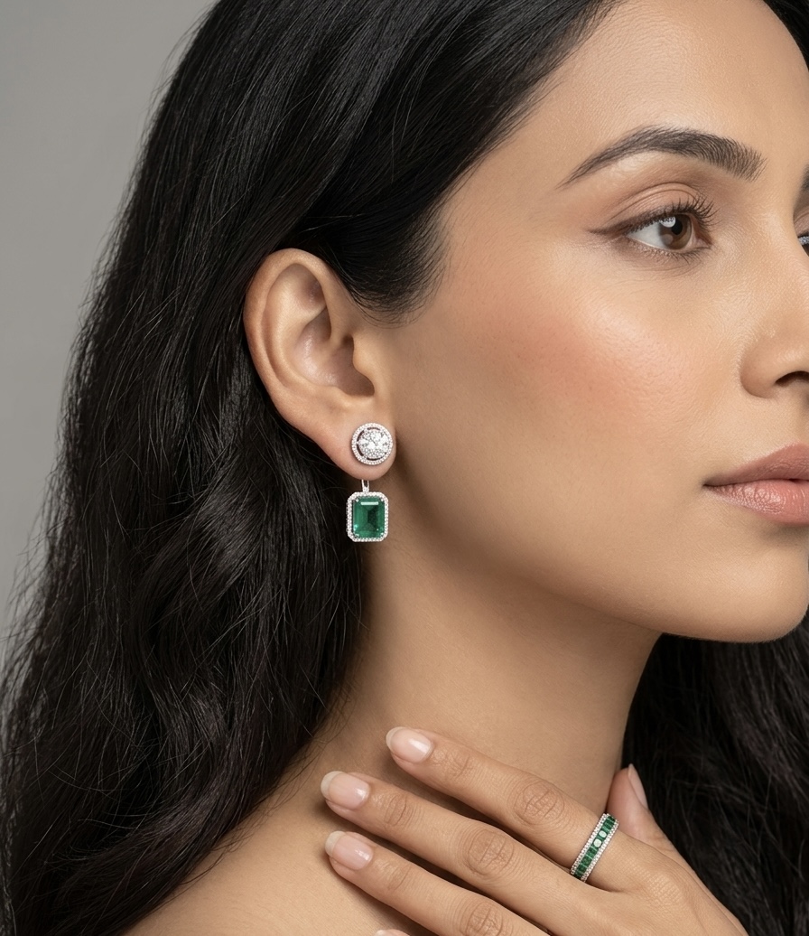 Asha Emerald Earring set