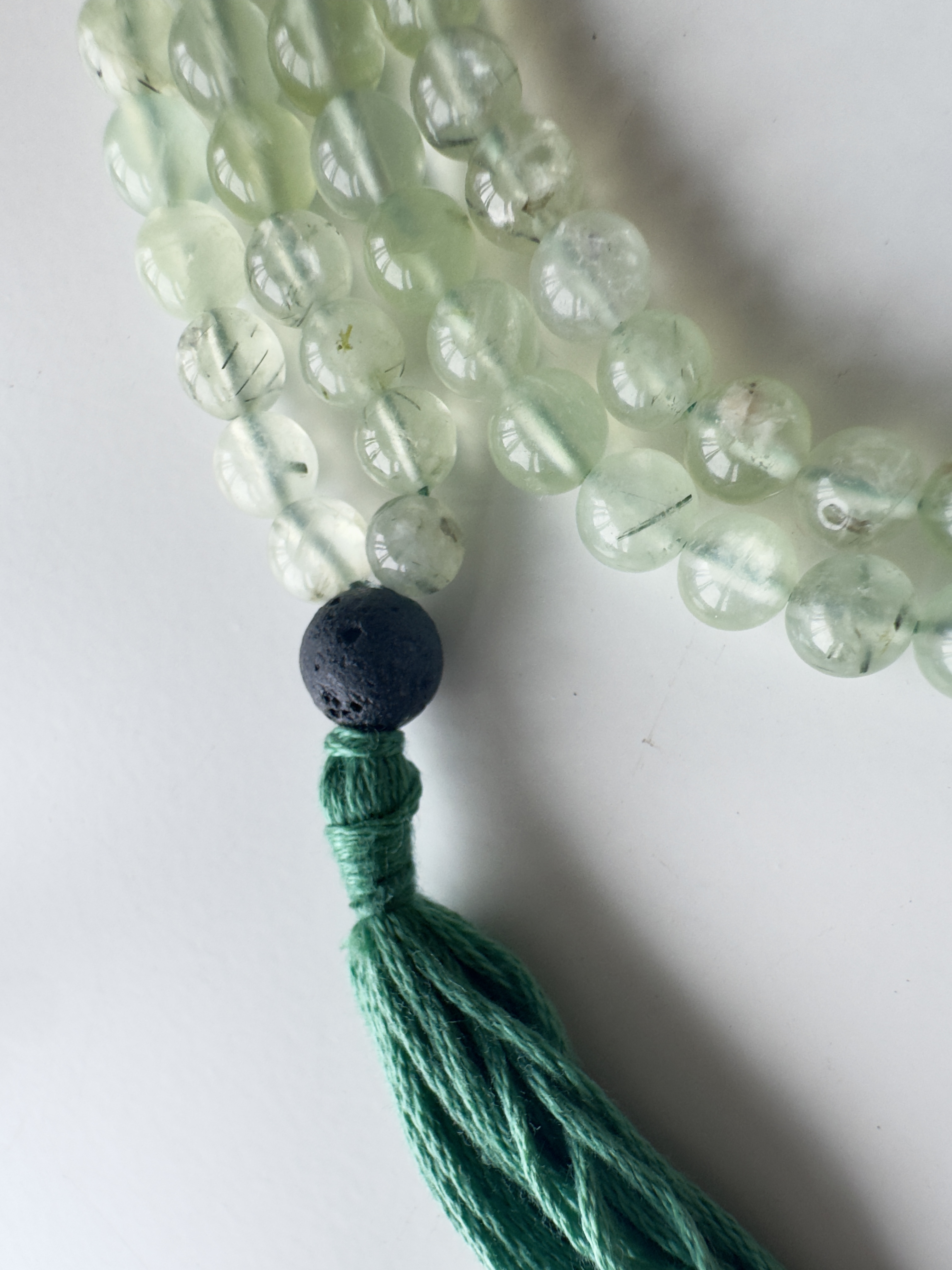 Grounded Growth — Prehnite Mala