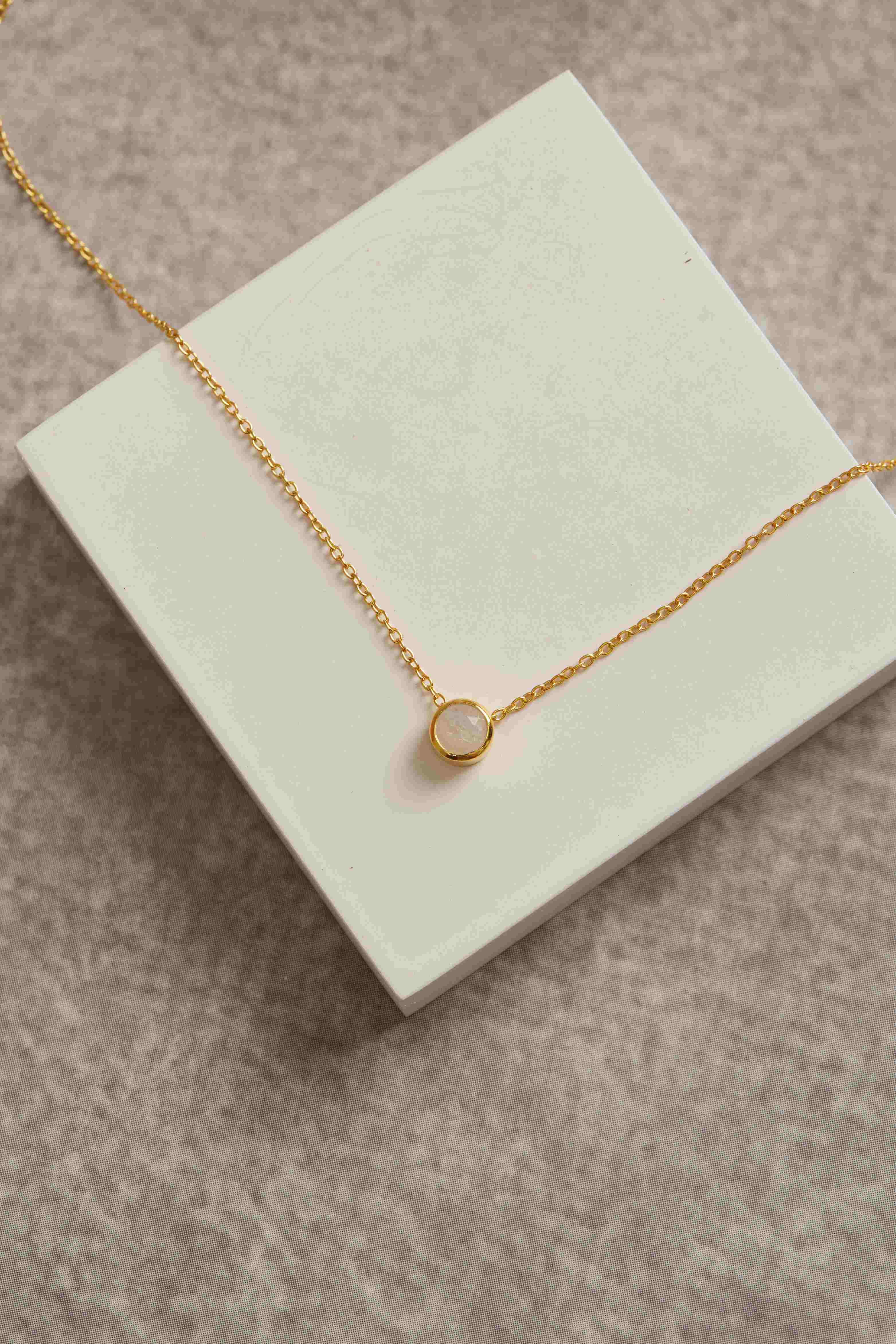 Moonlit Verse — Moonstone Necklace