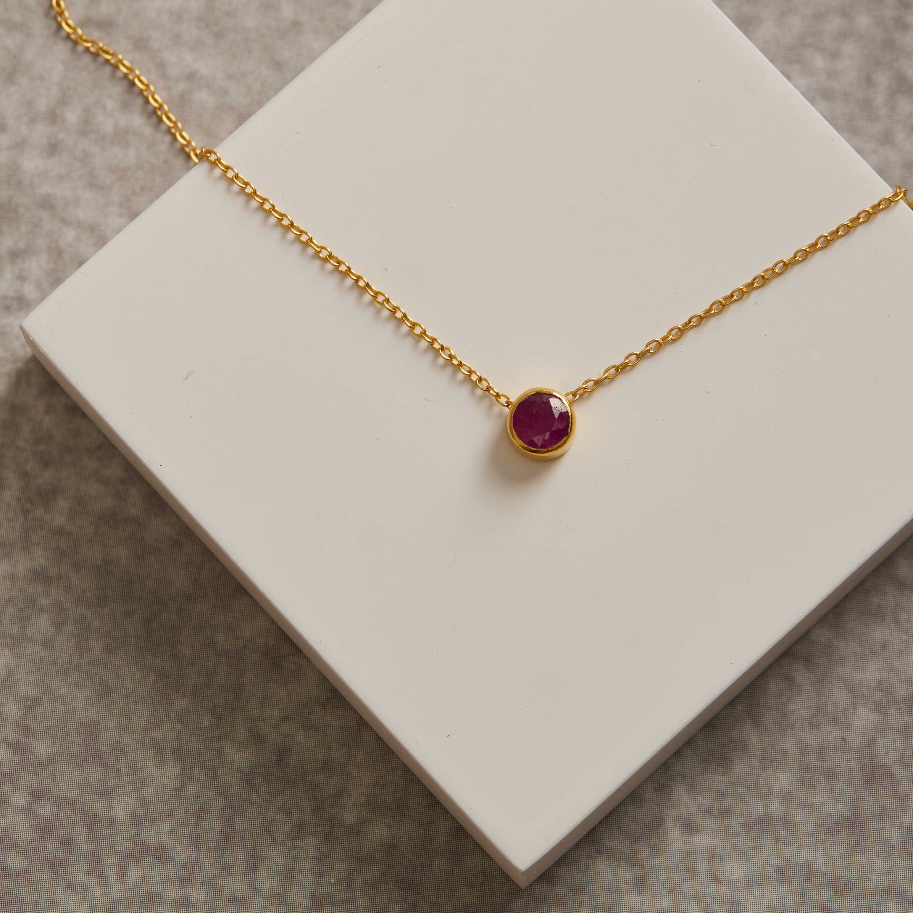 Ember Verse — Ruby Necklace